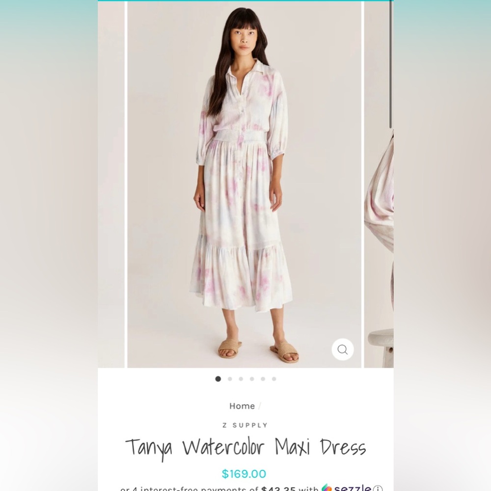 Z Supply Tanya Watercolor dress size M